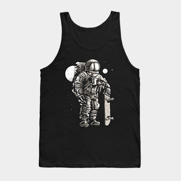 Astronaut Skater Tank Top by drewbacca